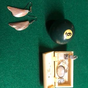 Vintage pink mussel earrings